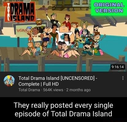 uncensored total drama island|Total Drama Island [UNCENSORED] .